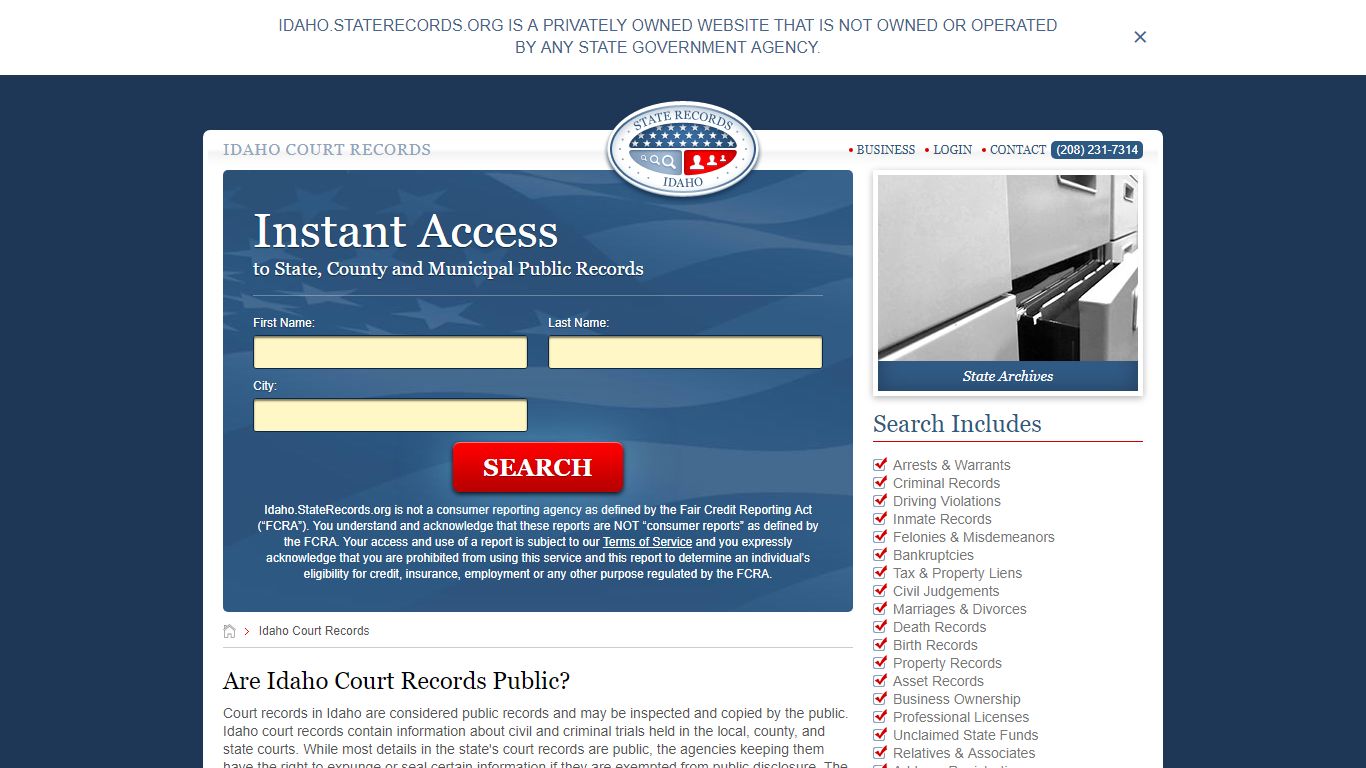 Idaho Court Records | StateRecords.org